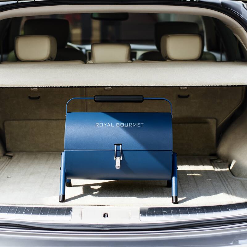 Royal Gourmet CC1015B Portable Charcoal Grill with Four Air Vents - Blue