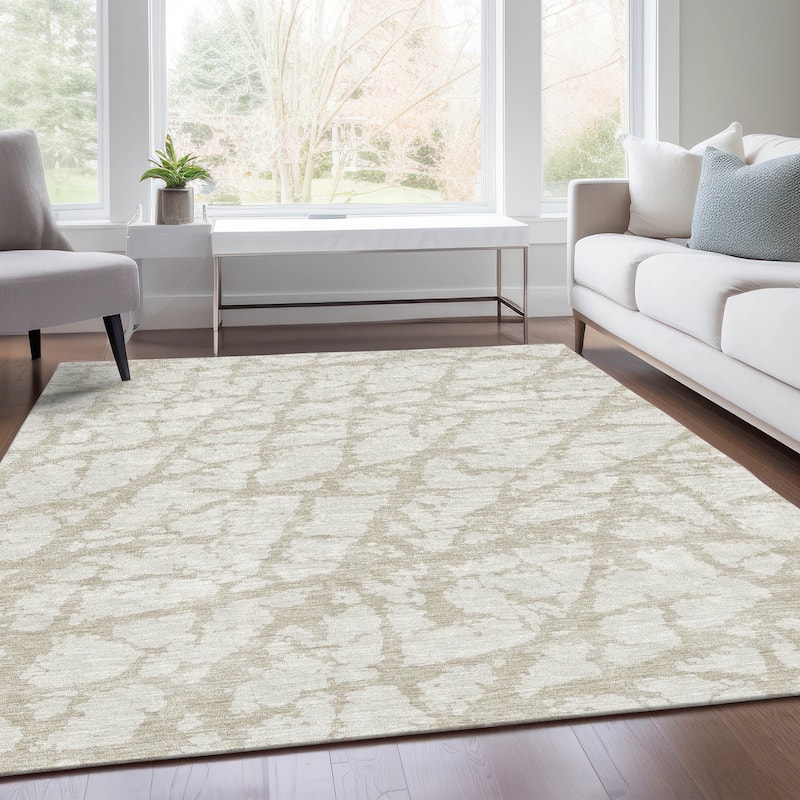 Premium Washable Super Soft Modern Crackle Mayfield Rug