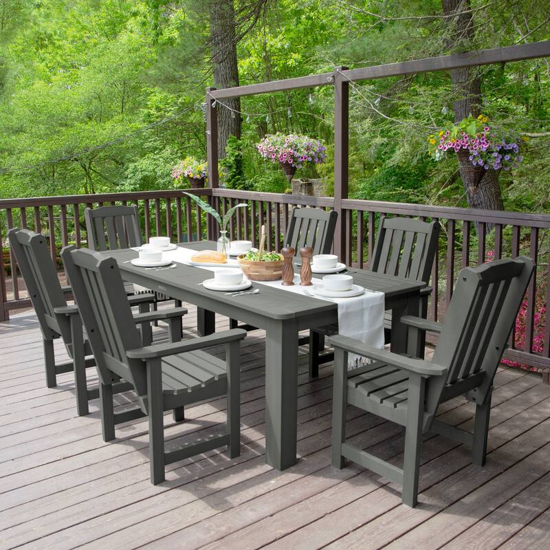 Lehigh 7-piece Outdoor Dining Set - 42" x 84" Table, Dining Height