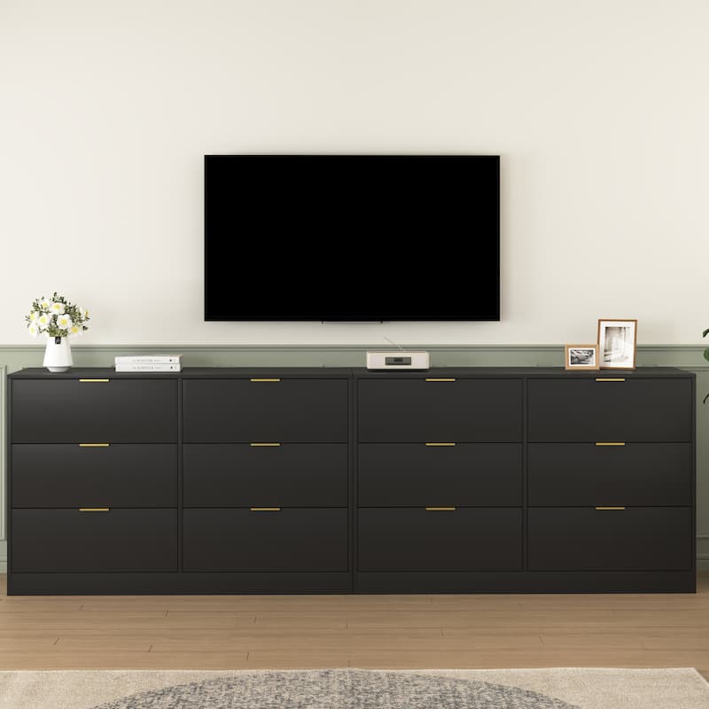 Simply Modern 6-Drawer Dresser, Chest of Drawers for Bedroom, Living Room, Hallway, and Entryway - Large Storage Cabinet