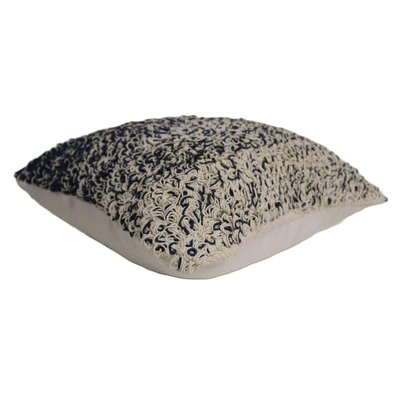 Home&Manor Trento Wool & Cotton Designer Throw Pillow