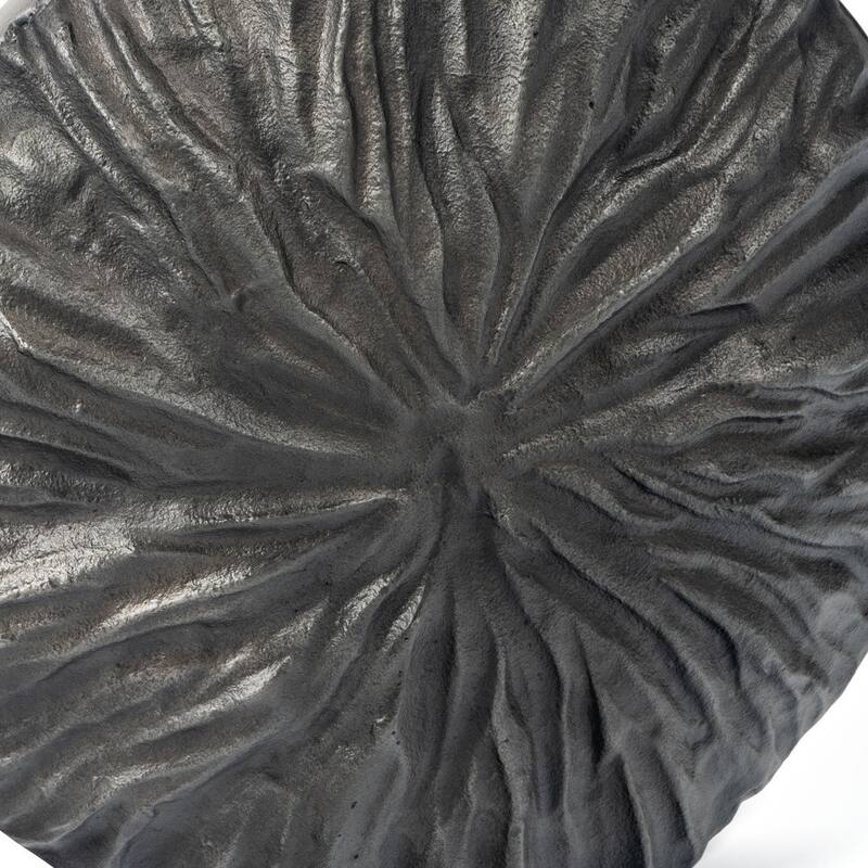 10" Gray Abstract Aluminum Table Vase - 11