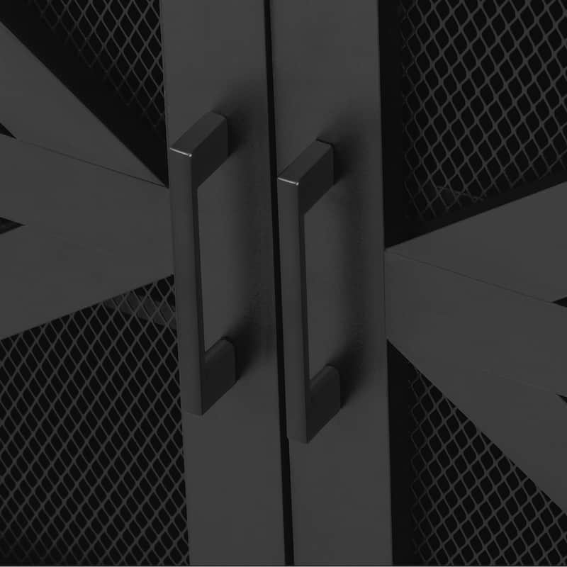 Sliding Barn Door Sideboard Buffet Cabinet with 3 Drawers, Adjustable Shelves