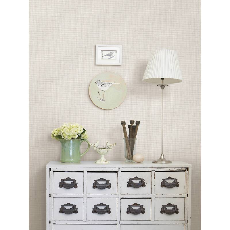 NuWallpaper Cream Nolan Peel & Stick Wallpaper