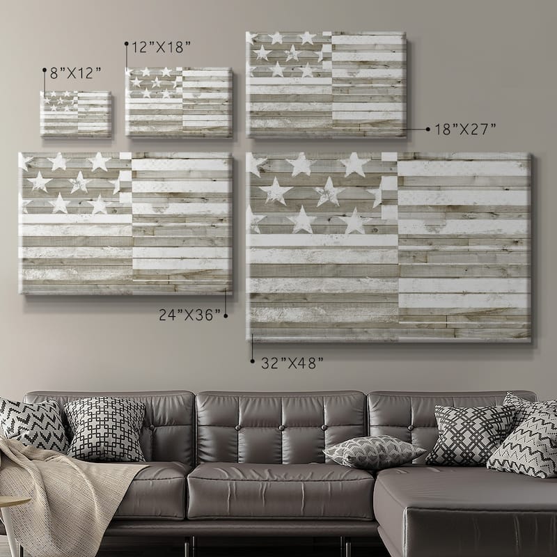 Americana Flag Premium Gallery Wrapped Canvas - Ready to Hang