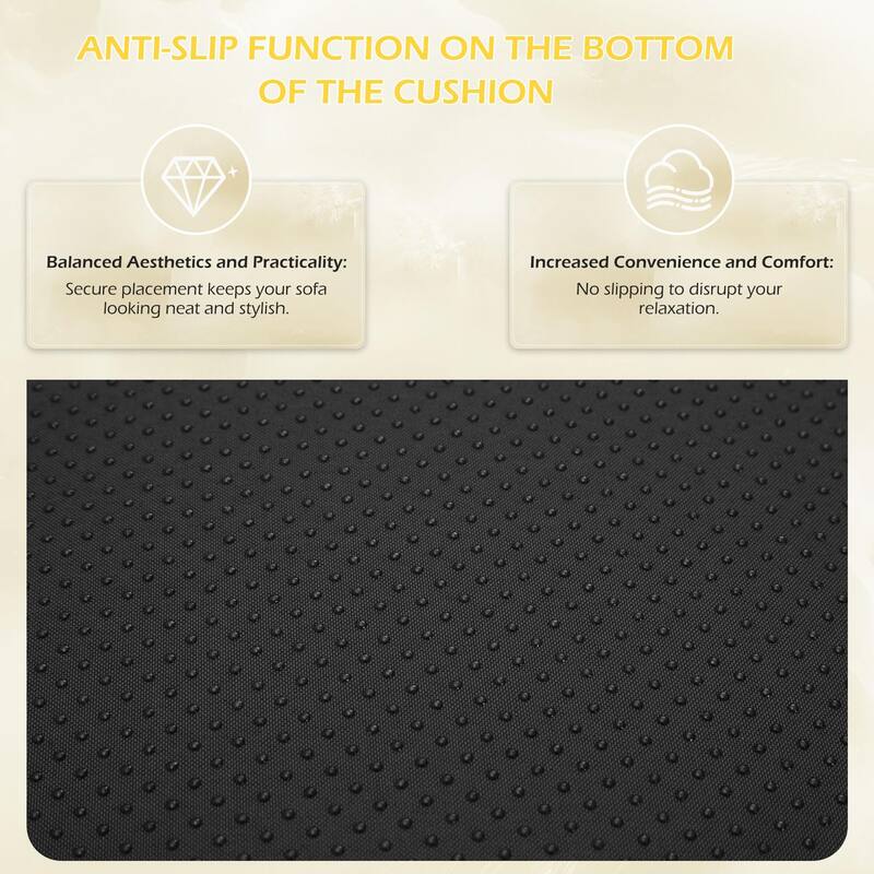 Outdoor Replacement Cushions for Patio Furniture, Waterproof & Non-Slip 4" Sofa Cushions, 6-Seat Conversation Sets, UV-Resistant