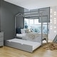 preview thumbnail 9 of 16, Max and Lily Twin House Bed with Trundle Grey