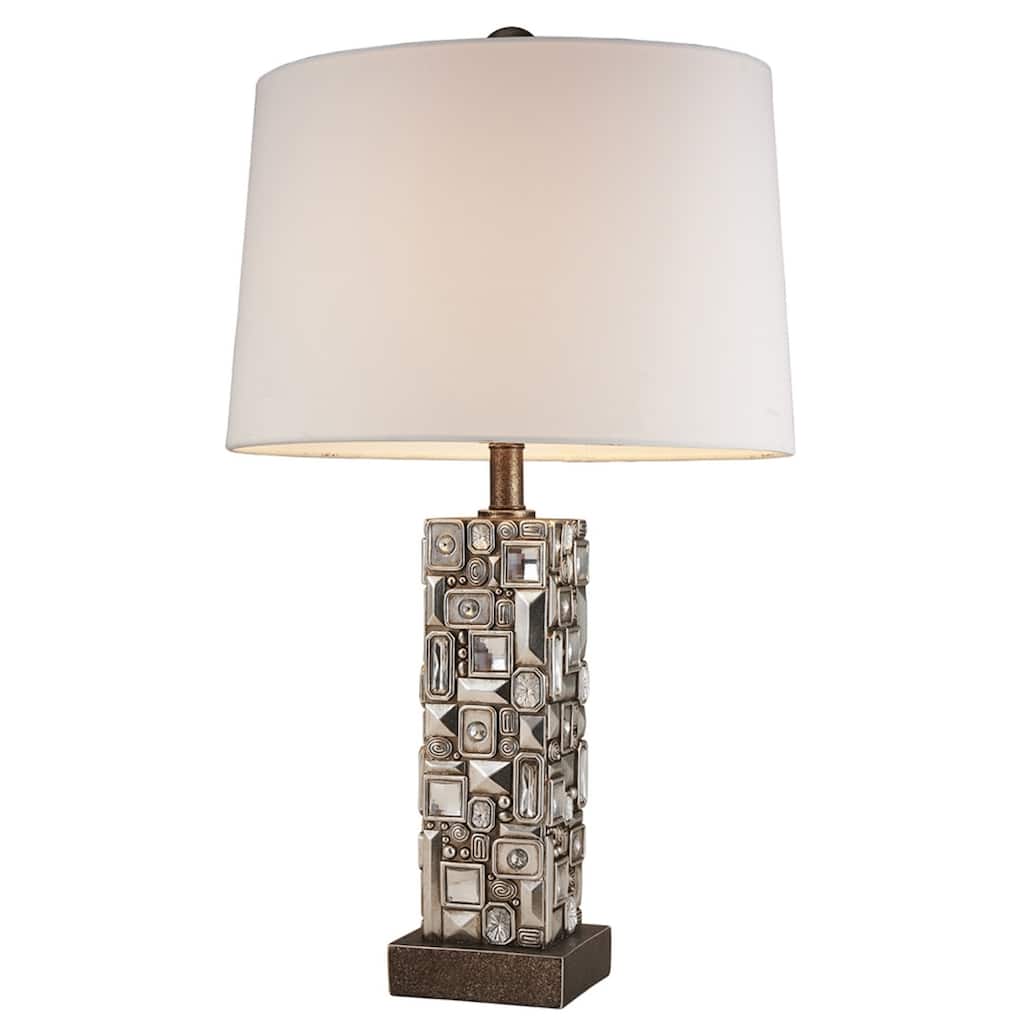 Modern Table Lamp Tall Mirror Accent Lamp Gold Bronze Finish 28" Sierra Design