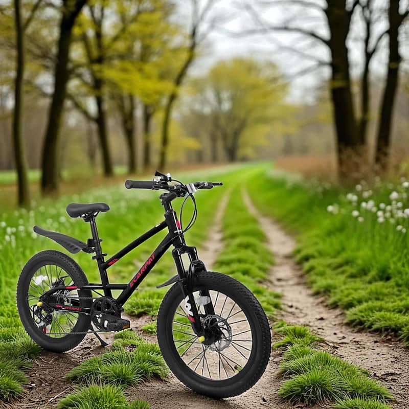 20 Inch Kids Mountain Bike with Front Suspension, 7-Speed, Steel Frame, Boys & Girls Ages 6-12