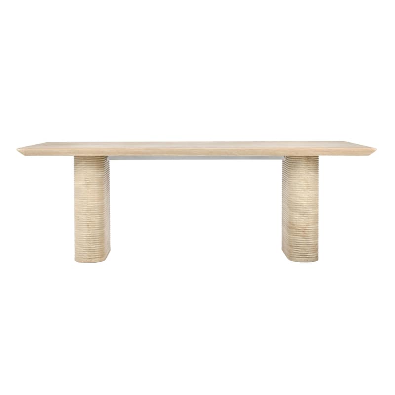 Classic Home Aiden 87" Outdoor Dining Table in Beige