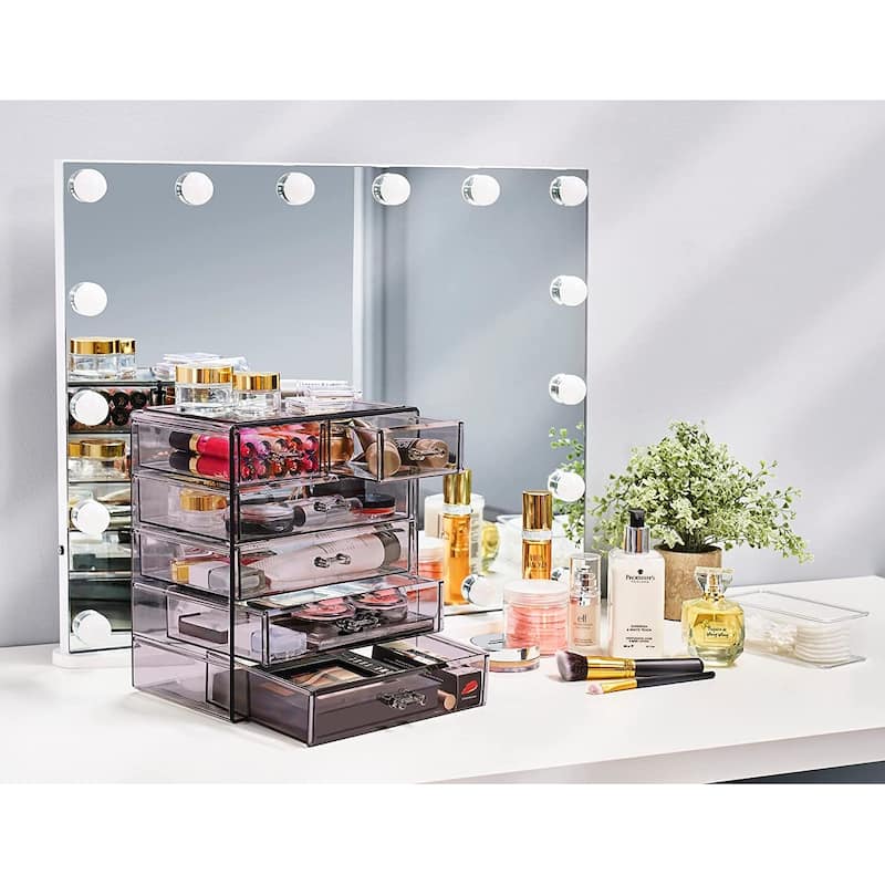 Sorbus New Cosmetics and Jewelry Big Storage Case Display - 4 large, 2 small drawers - 9.50" L x 6.25" W x 11.25" H