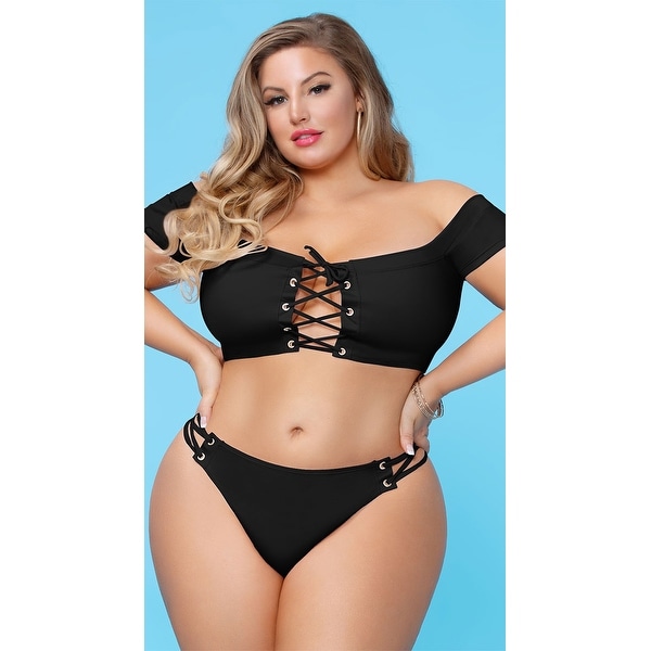 Off the shoulder bikini top plus size