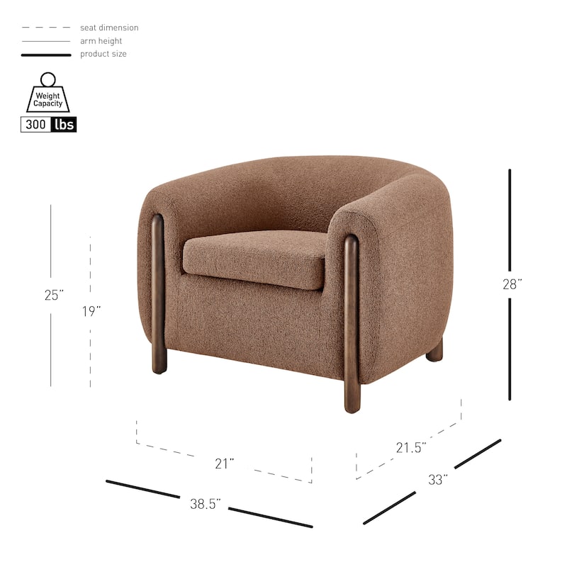 NPD Furniture Cordelia Boucle Accent Arm Chair