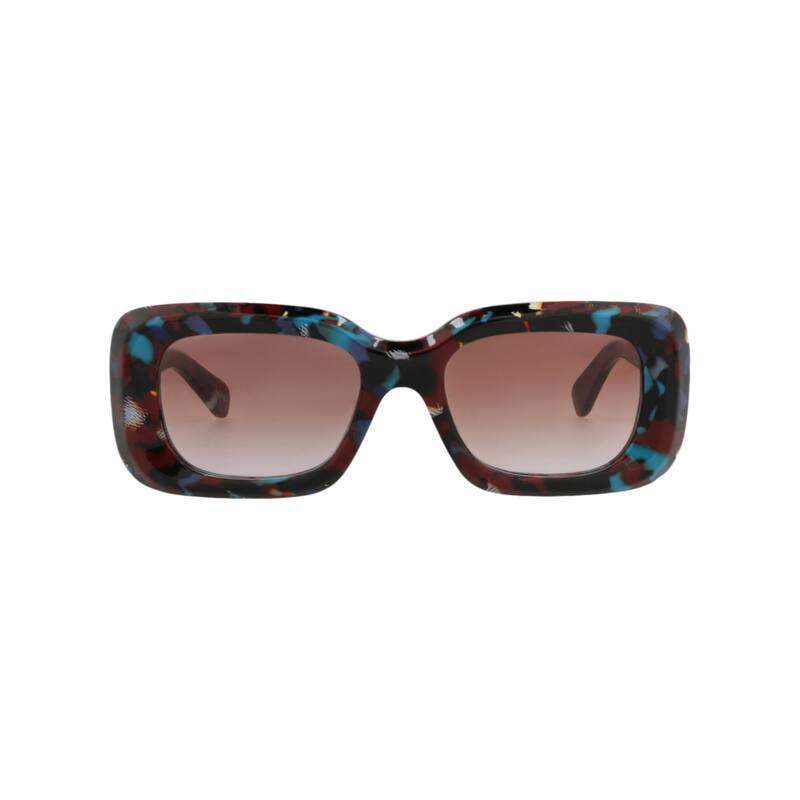 Chloé Square-Frame Recycled Acetate Sunglasses - Havana Havana Red - Multi - Red Lens