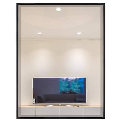 Livingston Framed Rectangle Mirror - Matte Black - Matte Black