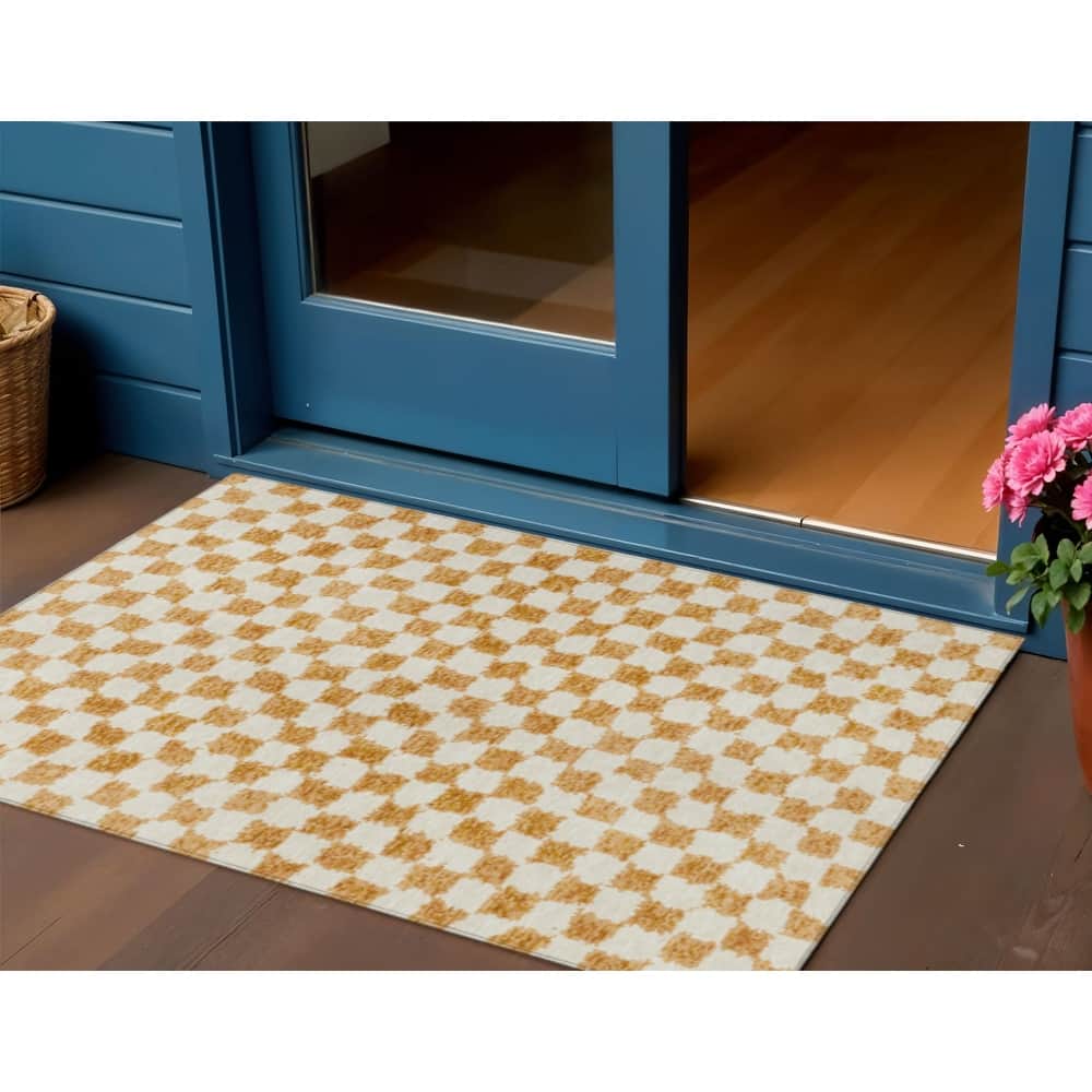 HomeRoots Geometric Transitional Rectangle Outdoor Rug