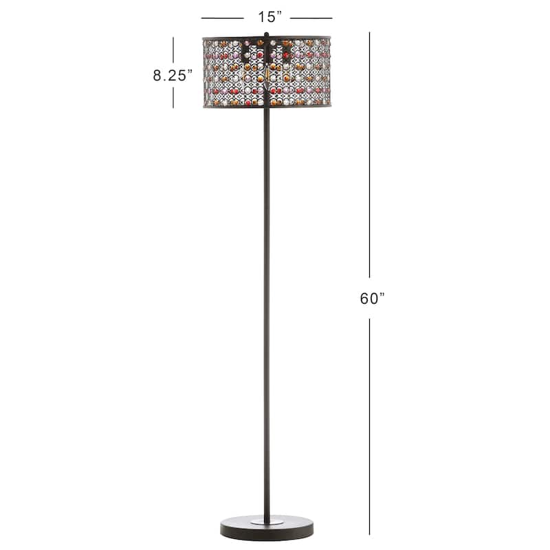 SAFAVIEH Collection Inspired by Disney's Live Action Film Aladdin-Mosiac 60" LED Floor Lamp - 15" x 15" x 59.7"