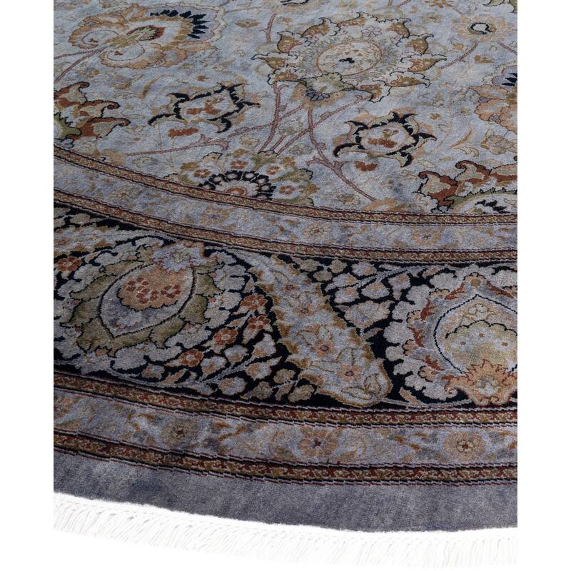 Overdyed One-of-a-Kind Hand-Knotted Area Rug - Gray - 9' 1" x 9' 1"