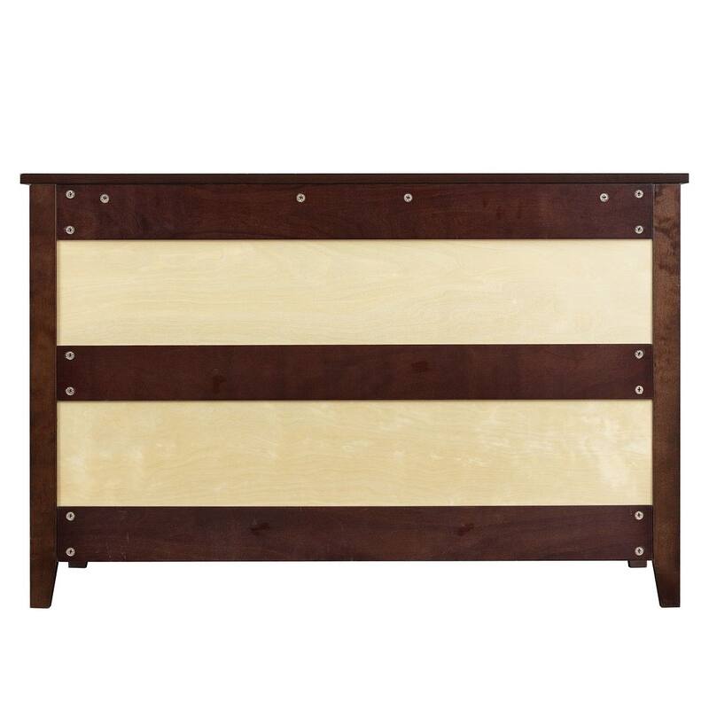 Modern Solid Wood Drawer Dresser with Retro Round Handles