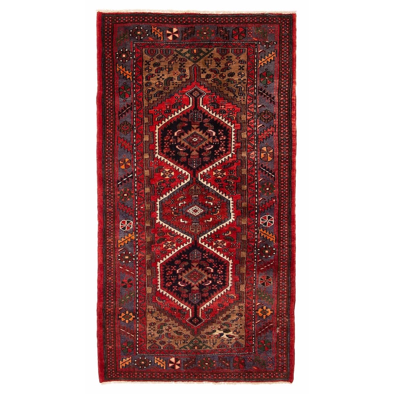 ECARPETGALLERY Hand-knotted Anadol Red Wool Rug - 3'7 x 6'9 - Red - 3'7 x 6'9