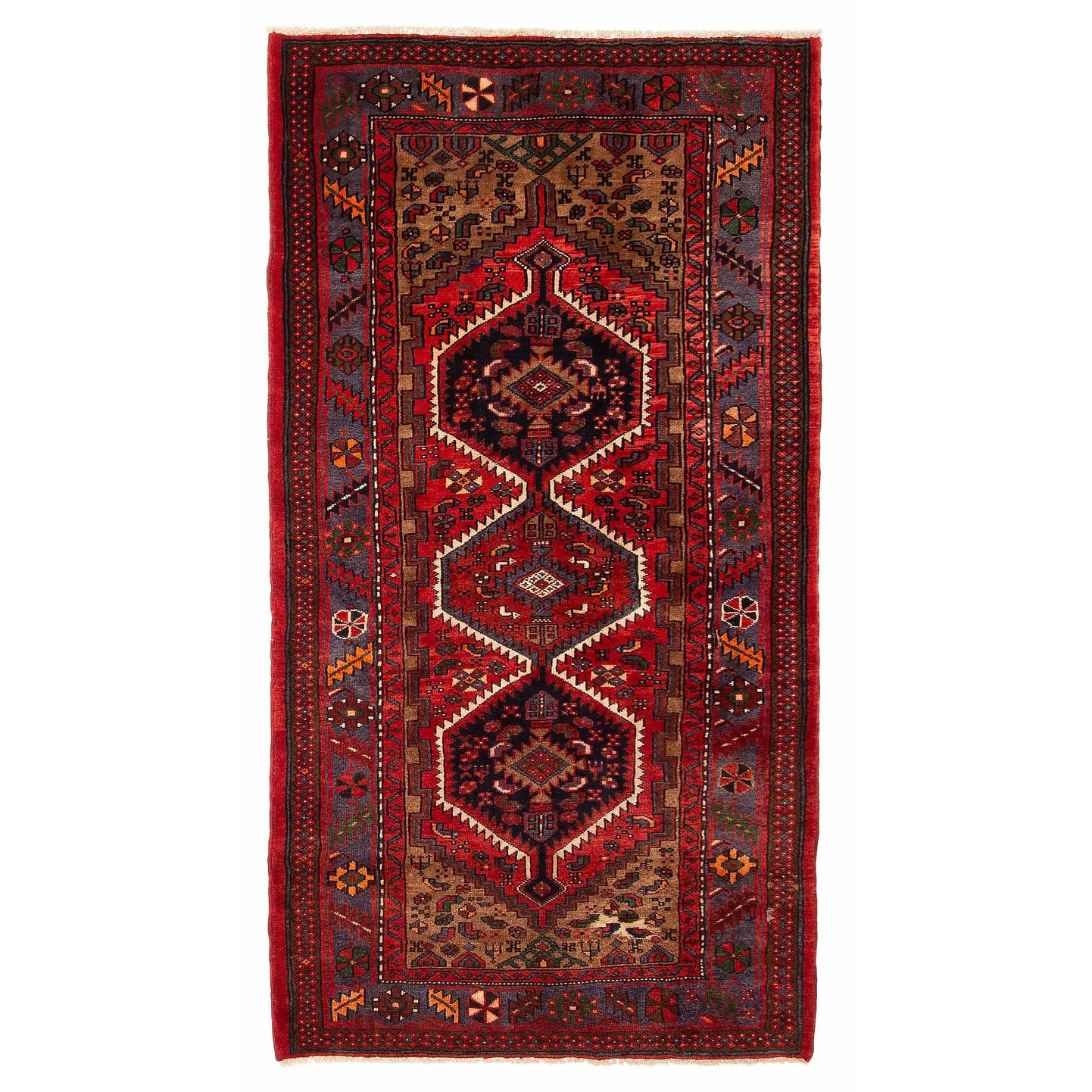 ECARPETGALLERY Hand-knotted Anadol Red Wool Rug - 3'7 x 6'9