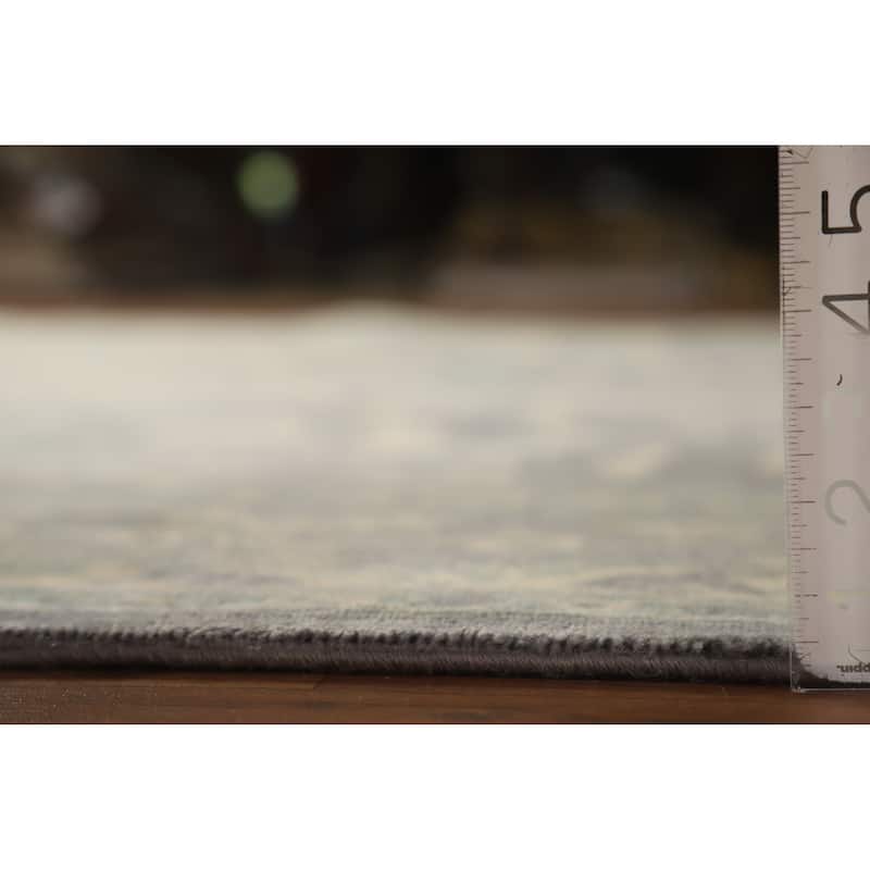 Hand Knotted Oriental 100% Wool Carpet Traditional All-Over Greys & Charcoal Ziegler Area Rug - 12' 2'' X 9' 0''