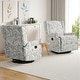 preview thumbnail 20 of 139, 29'' W Pattern Swivel Manual Push Back Recliner Chair Set of 2