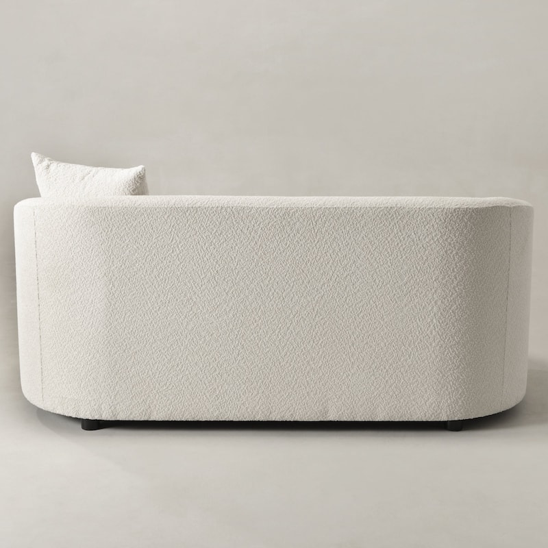 KINWELL 68" W Upholstered Sherpa Boucle Loveseat with 2 Pillows - 2-Seater