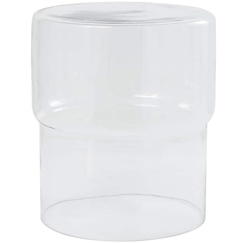 Glass Modern Accent Table - Clear of Red - Roche River Decor - Clear