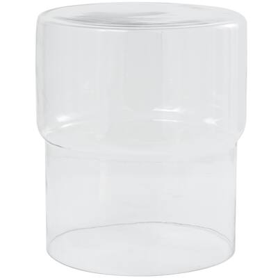 Glass Modern Accent Table - Clear of Red - Roche River Decor