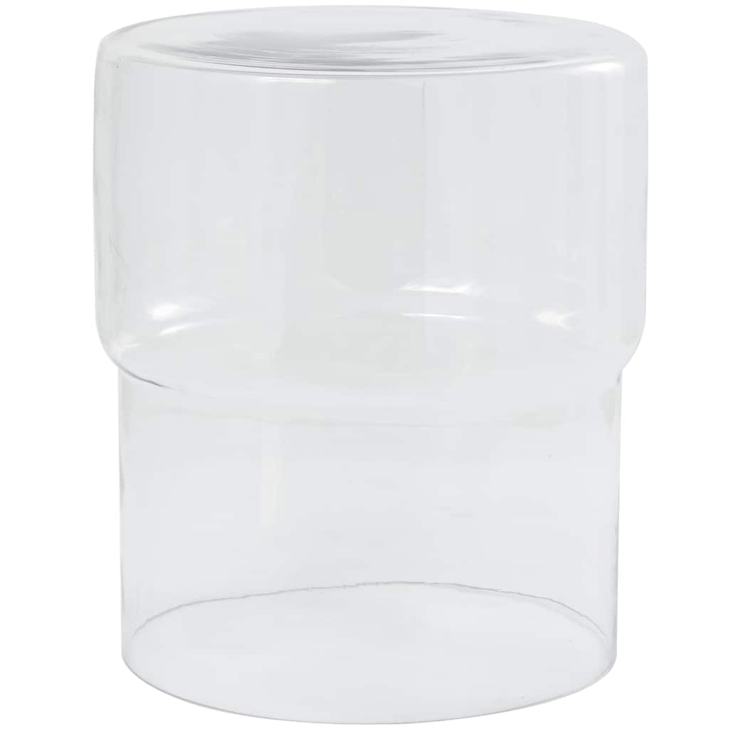 Glass Modern Accent Table - Clear of Red - Roche River Decor