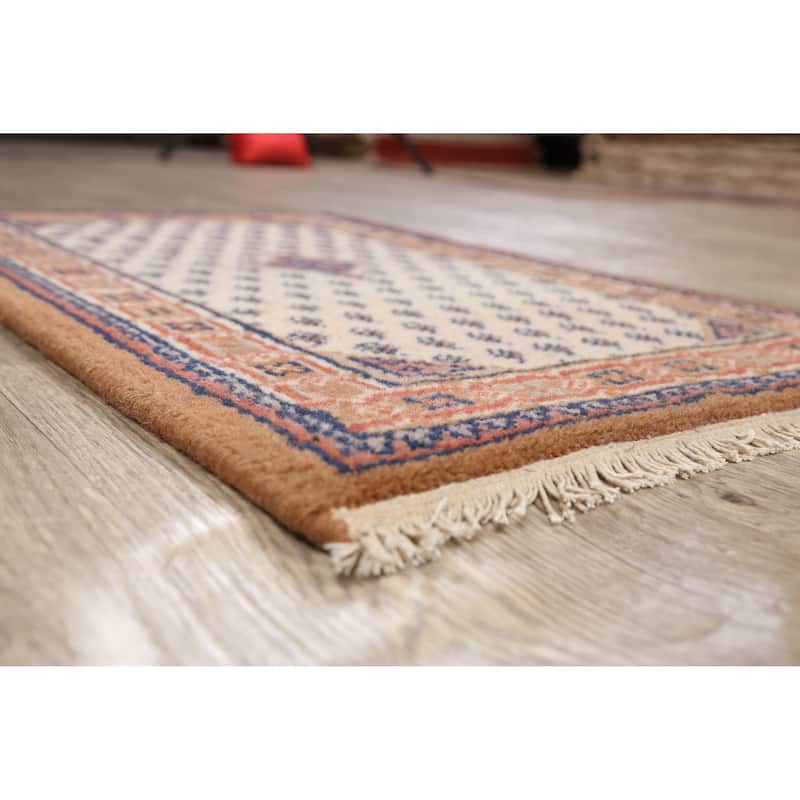 Paisley Botemir Oriental Boteh Area Rug Wool Handmade Carpet - 1'11" x 3'1"