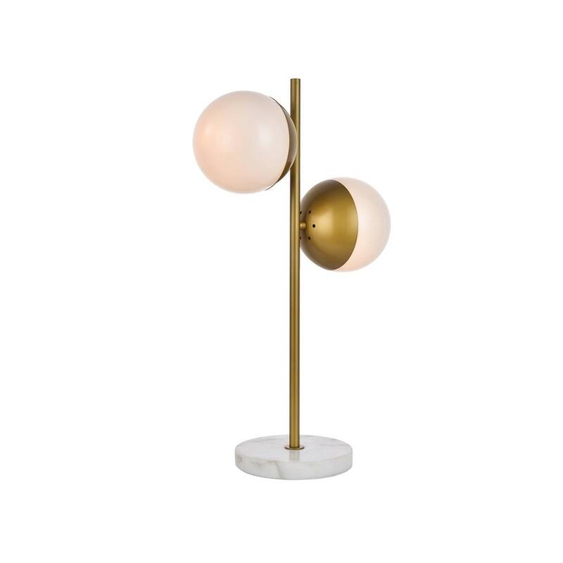 Mid-century Modern Frosted White Glass Table Lamp
