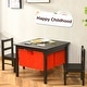 preview thumbnail 15 of 18, Gymax 2-in-1 Kids Activity Table & 2 Chairs Set w/Storage Building - See Details