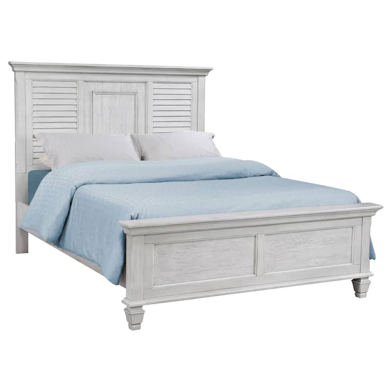 Franco Antique White Storage Platform Bedroom Set