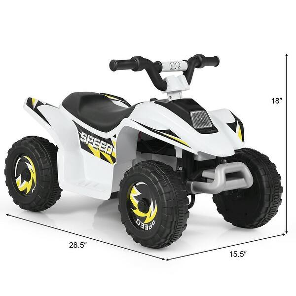 dimension image slide 0 of 4, 6V Kids Electric ATV 4 Wheels Ride-On Toy - 28.5" x 15.5" x 18"(L x W x H)