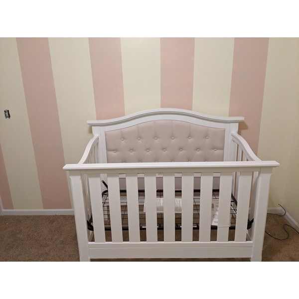 magnolia upholstered convertible crib