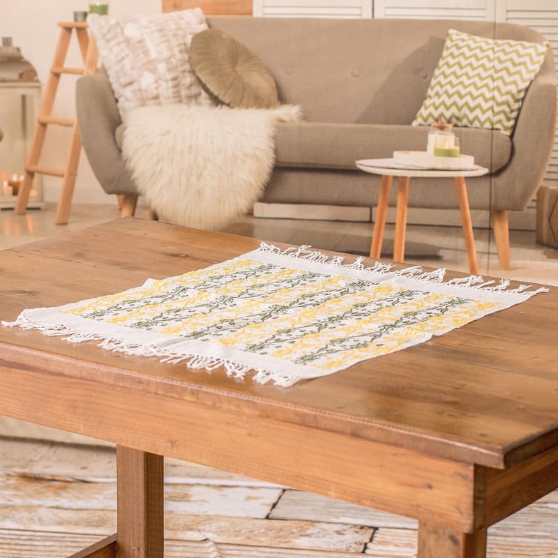 Novica Handmade Sun Over The Forest Cotton Placemat