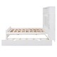 preview thumbnail 5 of 25, Wooden Full Size Platform Bed With Cabinet, Shelf, Sockets and Trundle