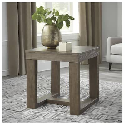 Cariton Gray Square End Table