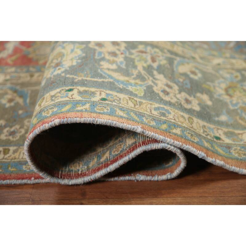 Hand Knotted Oriental 100% Wool Carpet Traditional Floral Oranges & Rust Najafabad Area Rug - 12' 3'' X 8' 1''