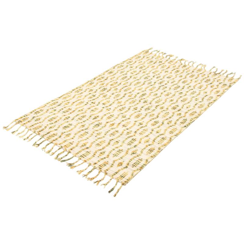 ECARPETGALLERY Braid weave Sienna Beige, Tan Wool Rug - 5'0 x 8'0