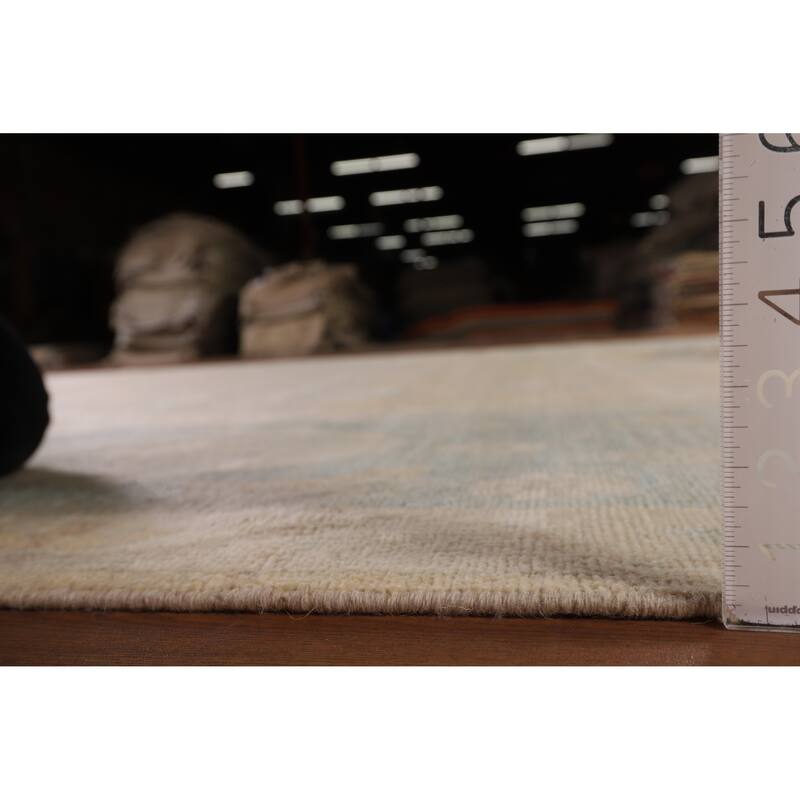 Vegetable Dye Oushak Turkish Large Area Rug Handmade Wool Carpet - 10'0" x 13'7"