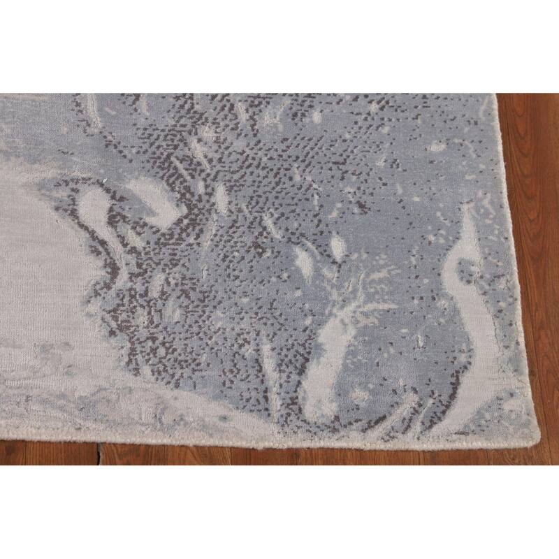 All-Over Modern Abstract Oriental Area Rug Hand-Knotted Wool Carpet - 5'4"x 7'4"