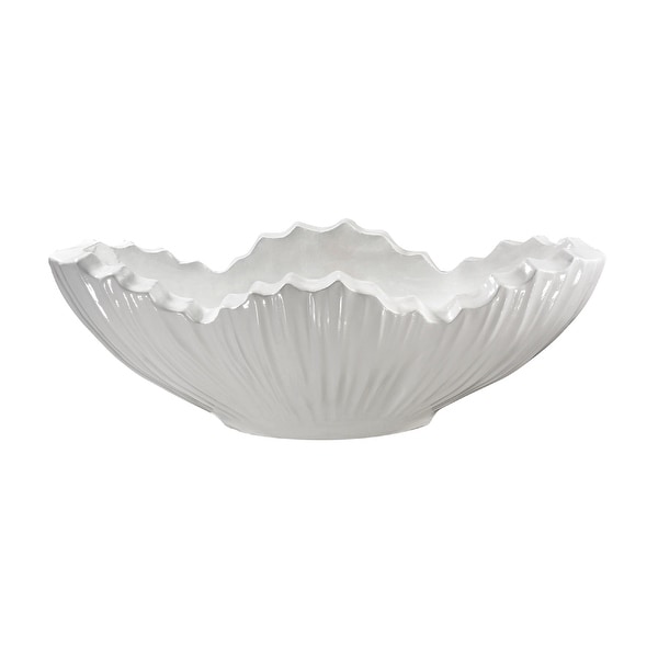 11" White Poppy Planter - N/A