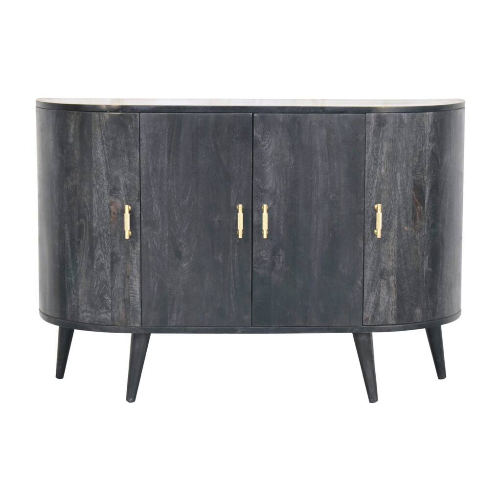 Artisan Furniture Solid Wood Ash Black T-Bar Quad Cabinet