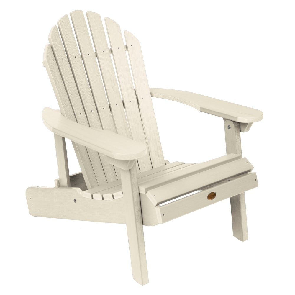 Eco-friendly Synthetic Wood Folding and Reclining Adirondack Chair
