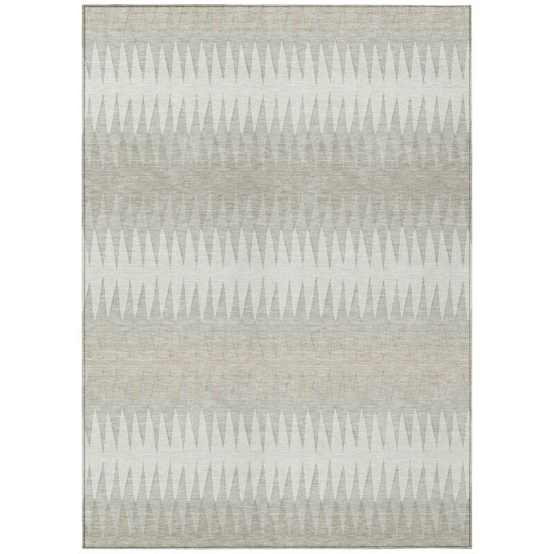 HomeRoots Striped Transitional Rectangle Outdoor Rug - 8' X 10'