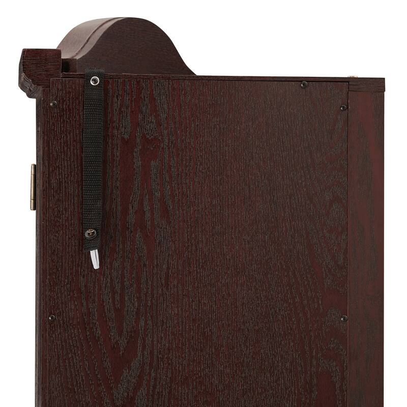 GDFStudio - Storage Corner Curio Cabinet with Lighted Glass Shelves