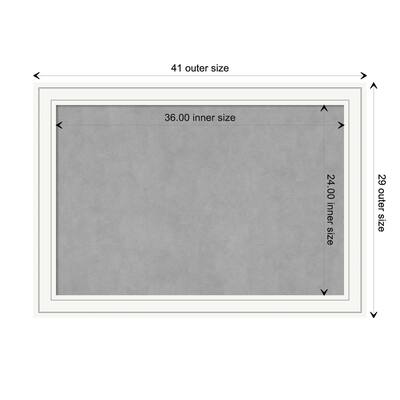 Amanti Art Craftsman White Framed Magnetic Board